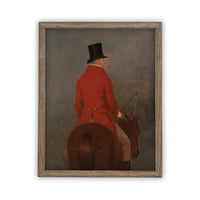 READY TO SHIP 18x24 Gentleman on Horseback Framed Canvas Art Print