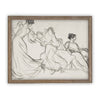 READY to SHIP 11x14 Vintage Framed Canvas Art // Framed Vintage Print // Vintage Portrait Watercolor // Dancing Women Art print //#P-525