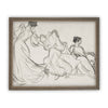 READY to SHIP 11x14 Vintage Framed Canvas Art // Framed Vintage Print // Vintage Portrait Watercolor // Dancing Women Art print //#P-525