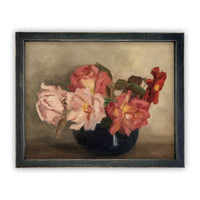 READY to SHIP 24x36 Floral Still Life Print: Framed Canvas Reproduction
