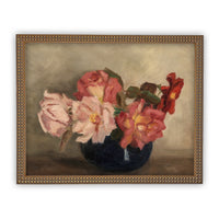 READY to SHIP 24x36 Floral Still Life Print: Framed Canvas Reproduction