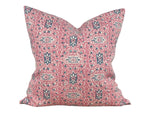 READY TO SHIP 20X20 Carolina Irving 'Cordoba' Designer Pillows in Rasberry/Indigo // Pink Blue Boho Throw Pillow Cover // High End Pillows