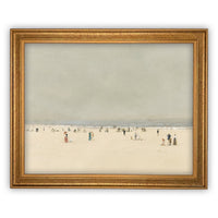 READY to SHIP 11X14 Vintage Framed Canvas Art // Vintage Framed Oil Painting // Coastal Beach Art // Beach House Print // #COAS-196