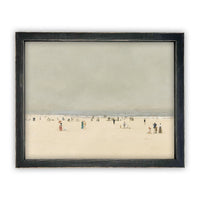 READY to SHIP 11X14 Vintage Framed Canvas Art // Vintage Framed Oil Painting // Coastal Beach Art // Beach House Print // #COAS-196