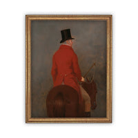 READY TO SHIP 18x24 Gentleman on Horseback Framed Canvas Art Print