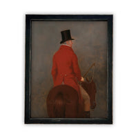 READY TO SHIP 18x24 Gentleman on Horseback Framed Canvas Art Print