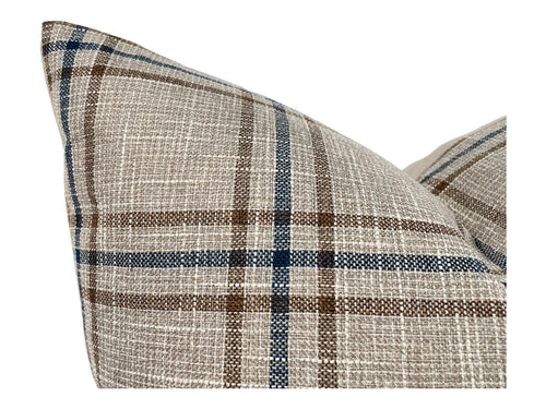 Designer "Beaumont" Plaid Pillow Cover