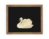READY TO SHIP 11X14 Vintage Framed Canvas Art // Framed Vintage Print // Vintage Painting // Black Swan Art // Girls Room //#A-102