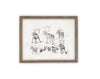 READY to SHIP 11x14 Vintage Framed Canvas Art #CH-321