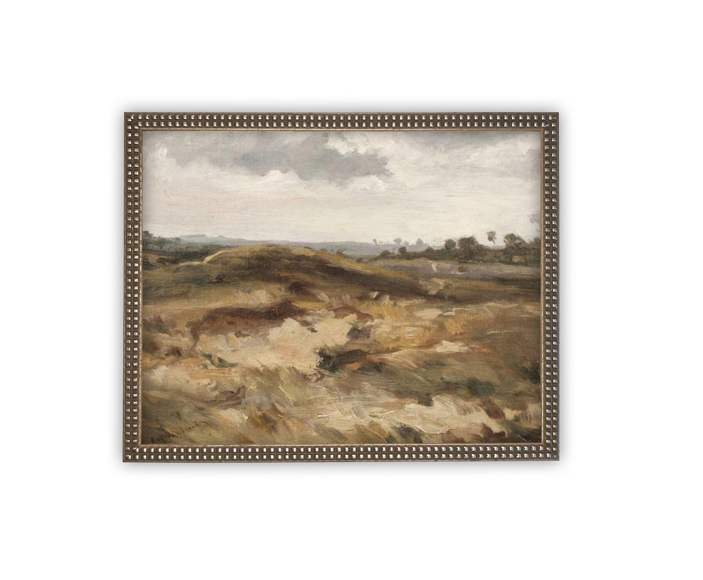 READY to SHIP 16X20 Vintage Framed Canvas Art // Framed Vintage Print // Vintage Painting // Landscape //Farmhouse print //#LAN-231
