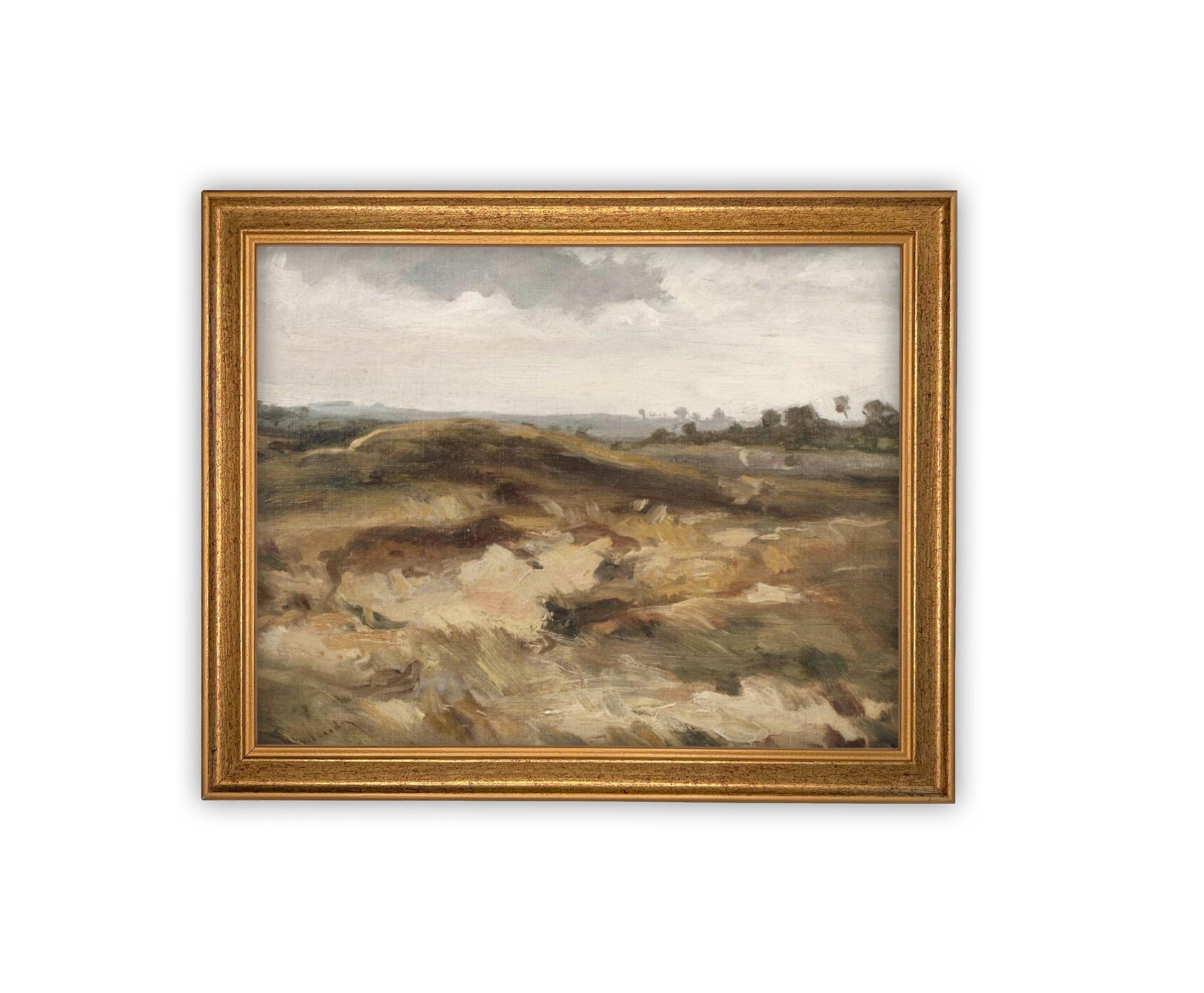 READY to SHIP 16X20 Vintage Framed Canvas Art // Framed Vintage Print // Vintage Painting // Landscape //Farmhouse print //#LAN-231