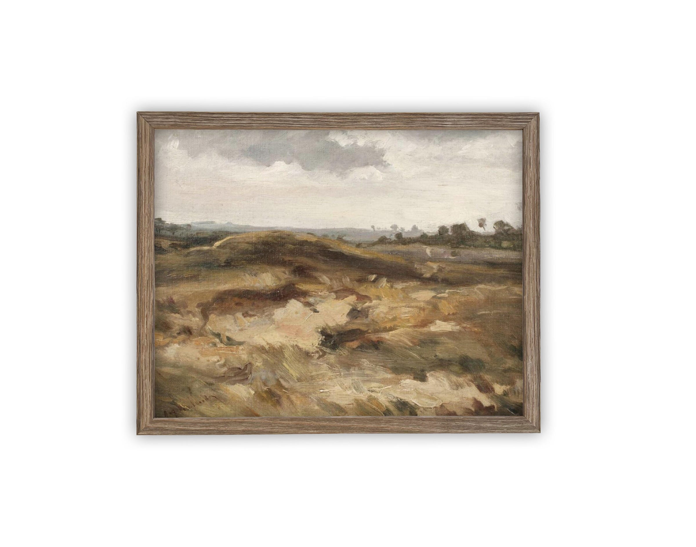 READY to SHIP 16X20 Vintage Framed Canvas Art // Framed Vintage Print // Vintage Painting // Landscape //Farmhouse print //#LAN-231