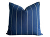 READY TO SHIP Designer 'Fritz Washed' in Marine Pillow Cover //Indigo Royal Blue Throw Pillows // Modern Farmhouse Pillows