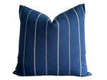 READY TO SHIP Designer 'Fritz Washed' in Marine Pillow Cover //Indigo Royal Blue Throw Pillows // Modern Farmhouse Pillows