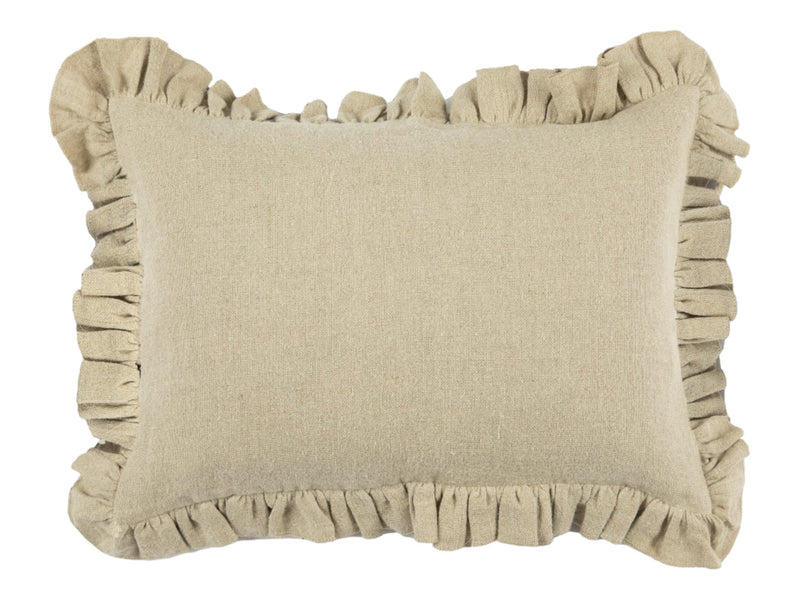 Designer Anika Solid Linen Pillow Cover in Natural