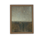 Vintage Framed Canvas Art // Vintage Painting // Vintage Art with Woman and Horse // Farmhouse print //#LAN-217