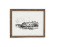 READY to SHIP 11X14 Vintage Framed Canvas Art #LAN-226