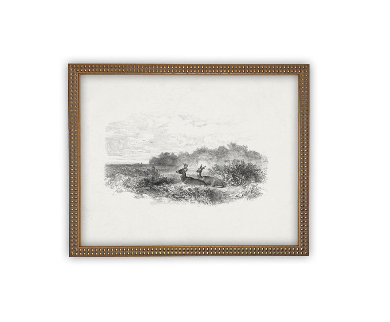 READY to SHIP 11X14 Vintage Framed Canvas Art #LAN-226