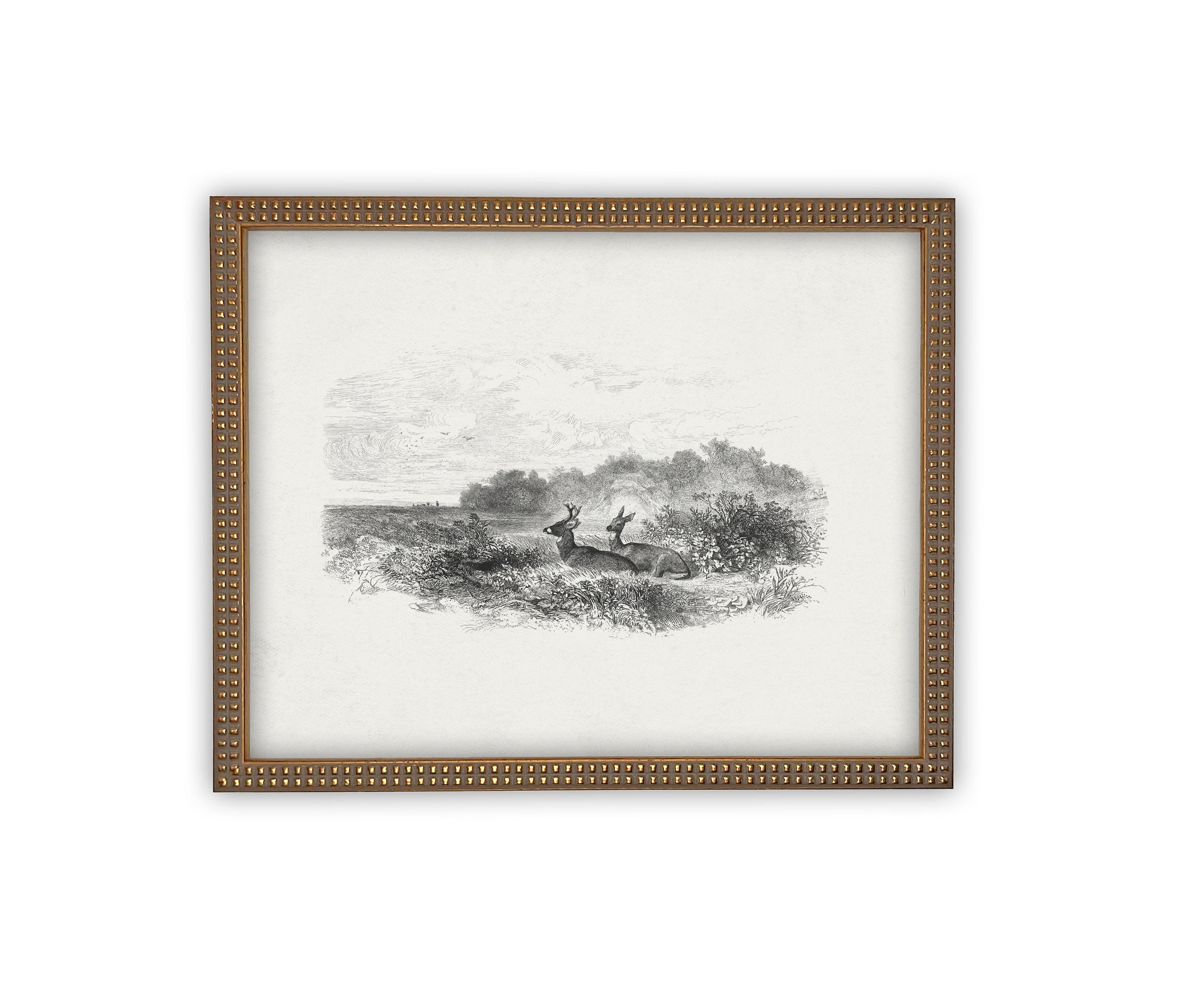 READY to SHIP 11X14 Vintage Framed Canvas Art #LAN-226