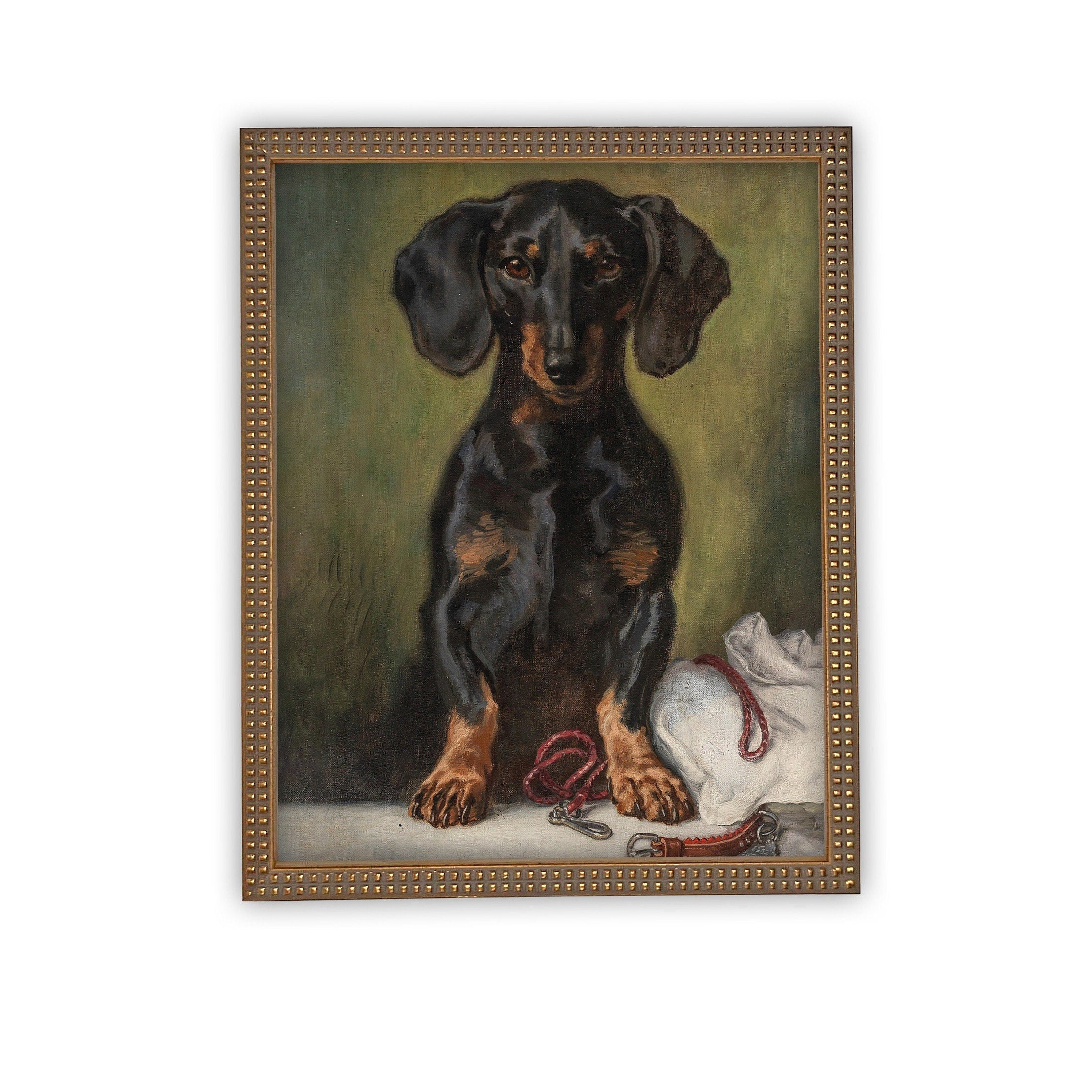 READY to SHIP 11X14 Vintage Framed Canvas Art #A-161