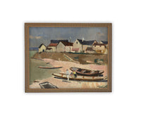 READY TO SHIP 11X14 Boating Art: Framed Canvas Beach House Print