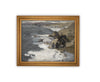 READY TO SHIP 24X36 Framed Vintage Seascape Canvas Print: Coastal Beach House Art