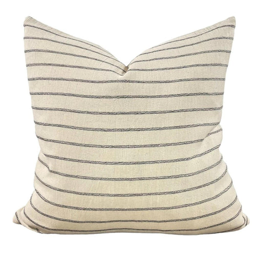 Cotton Black Stripe "Torrance" Pillow Cover