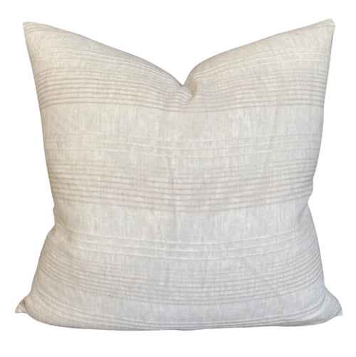 READY TO SHIP Chiangmai Native Cotton Beige Stripe Pillow Cover