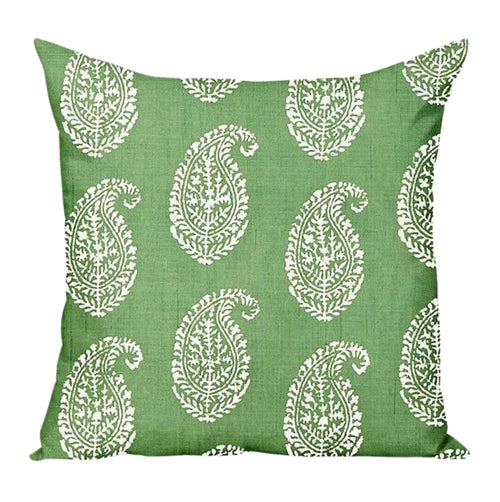 Peter Dunham OUTDOOR Pillow Cover Kashmir Paisley in Green