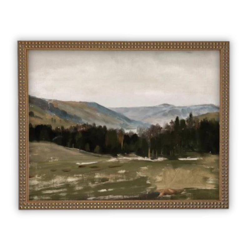 Vintage Framed Canvas Art #LAN-210