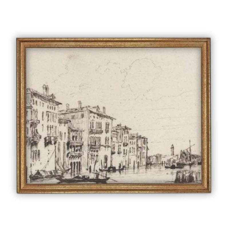 Vintage Framed Canvas Art #ARC-119