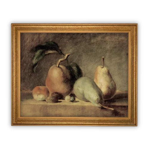 READY to SHIP 16X20 Vintage Framed Canvas Art // Vintage Fruit Painting // Still Life Kitchen Painting // Farmhouse print //#ST-618