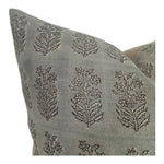 Designer "Farmington" Linen Block Print Pillow Cover