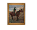 Vintage Framed Canvas Art // Framed Vintage Print // Vintage Painting // Vintage Horse Sketch Art// Farmhouse print //#A-173