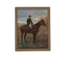 Vintage Framed Canvas Art // Framed Vintage Print // Vintage Painting // Vintage Horse Sketch Art// Farmhouse print //#A-173