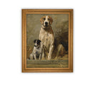 Vintage Framed Canvas Art // Framed Vintage Print // Vintage Dog Painting // Vintage Dog Art // Boys Room or Nursery Print //#A-175