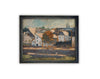 Vintage Framed Canvas Art // Framed Vintage Print // Vintage Painting // European City Landscape Art // Farmhouse print //#ARC-121