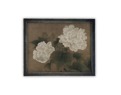 Vintage Framed Canvas Art // Framed Vintage Print // Vintage Painting // Floral Still Life Print // Botanical print //#BOT-154