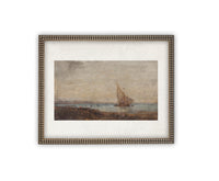 READY to SHIP 24X36 Vintage Framed Canvas Art // Framed Vintage Nautical Print // Sailboat Art // Beach House print //#COAS-136