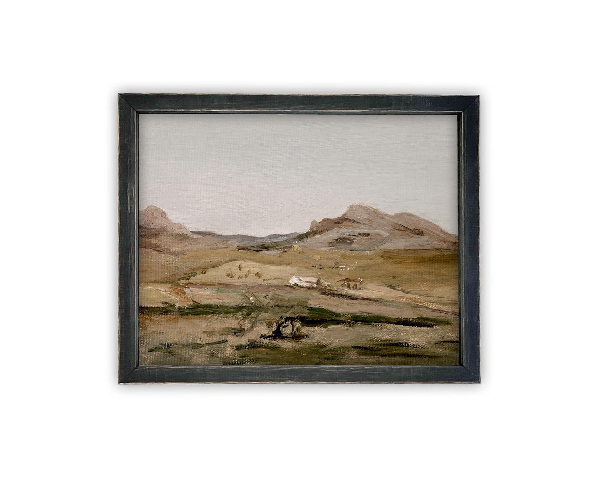 READY to SHIP 11X14 Vintage Framed Canvas Art #LAN-235