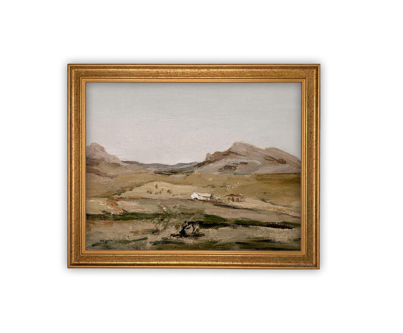 READY to SHIP 11X14 Vintage Framed Canvas Art #LAN-235