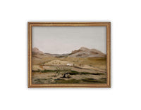 READY to SHIP 11X14 Vintage Framed Canvas Art #LAN-235