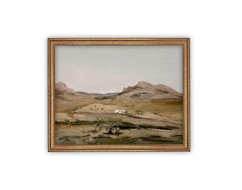 READY to SHIP 11X14 Vintage Framed Canvas Art #LAN-235