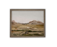 READY to SHIP 11X14 Vintage Framed Canvas Art #LAN-235