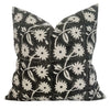 Designer "Blaine" Block Print Floral Pillow Cover