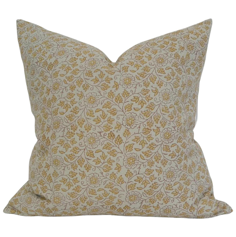 Designer "Harrington" Woven Floral Pillow Cover