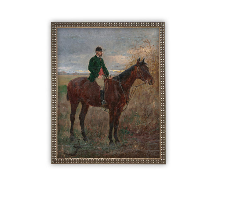 Vintage Framed Canvas Art // Framed Vintage Print // Vintage Painting // Vintage Horse Sketch Art// Farmhouse print //#A-173