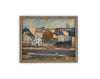 Vintage Framed Canvas Art // Framed Vintage Print // Vintage Painting // European City Landscape Art // Farmhouse print //#ARC-121