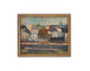 Vintage Framed Canvas Art // Framed Vintage Print // Vintage Painting // European City Landscape Art // Farmhouse print //#ARC-121