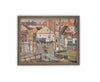 Vintage Framed Canvas Art // Framed Vintage Print // Vintage Painting // European City Landscape Art // Farmhouse print //#ARC-122